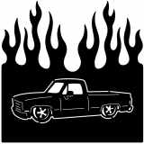 (image for) trucks_1 truck chevy low=-  flame