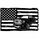 (image for) trucks_1 truck gmc=-  flag